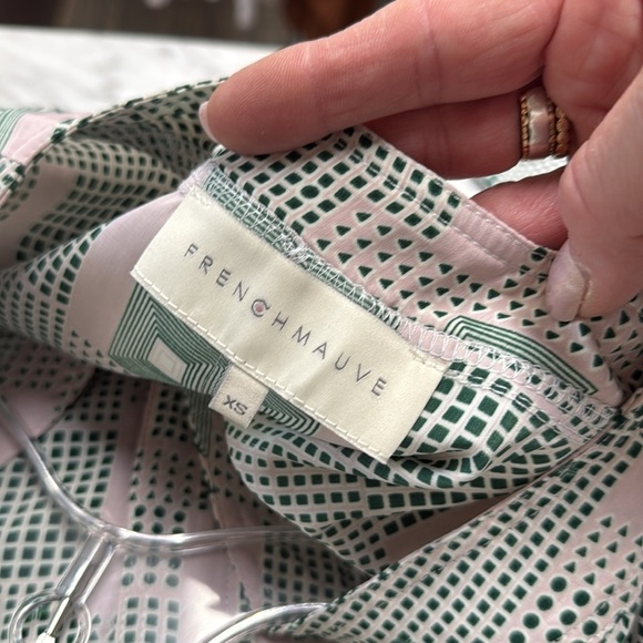 French Mauve Chloe Silky Pink and Sage Green Jumpsuit Size XS - Picture 3 of 10